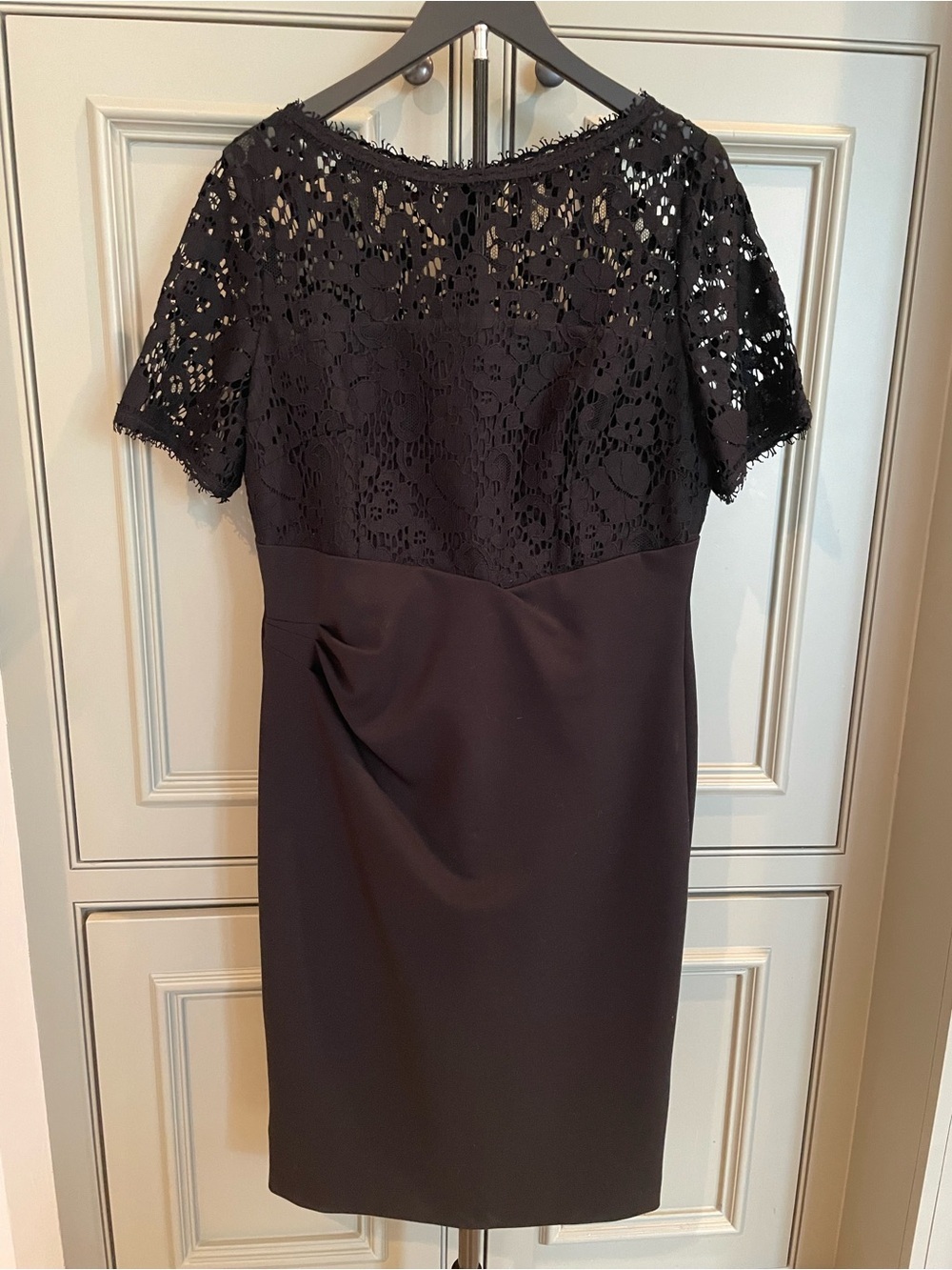 ESCADA Designer Luxury Black Lace Cocktail Dress EU 42 US 10-12 Elegant Midi - Picture 4 of 10